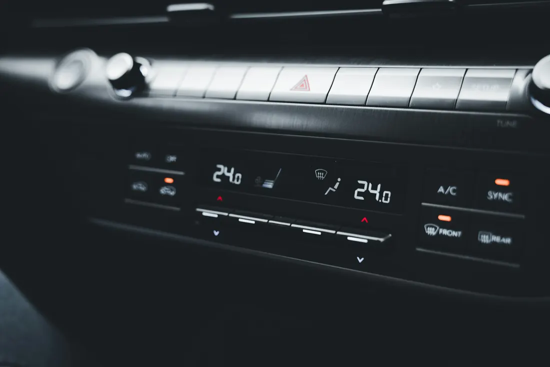 AC & heat repair — car climate control panel for air conditioning and heat